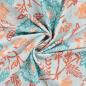 Preview: Viskose Voile Ibiza, Blumen Tiffany, Hellmint